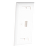 Placa de Pared de 1 Puerto, Keystone, con Espacio para Etiqueta, Color Blanco
