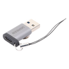 Adaptador USB 3.0 Macho a USB-C 3.1 Tipo C Hembra |Carga y Sincronización de Datos | Admite Corriente de 3A | Transferencia de hasta 5 Gbps | Amplia Compatibilidad | Chip VL160 | Caja de Aluminio | Color Gris