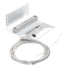 Contacto magnético de uso rudo con soporte ajustable en L y cable blindado, para puertas industriales y de cortina
