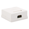 Caja de Pared con 2 Puertos, Incluye 2 Jacks UTP Cat5e Keystone