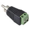 Adaptador RCA Macho Tipo Jack Polarizado / Terminales Tipo Tornillo / Polarizado (+/-) / Recomendado para Video y Audio en Sistemas de Video Vigilancia a 2 Hilos