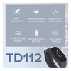 Reloj Buscador TD112 IPX7 / Resistente al Agua / Pantalla OLED / 180mAh / 48 Horas Standby / 80-100m Distancia de Recepción / Compatible con 50 Botones TD009 y T114 / 7 Idiomas / Almacenamiento de 10 Mensajes