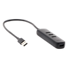 HUB USB-A 3.0 4 en 1 | 4 Puertos USB-A 3.0 (5Gbps) | Cable de 25 cm | Indicador Led | Ideal para Transferencia de Datos | Entrada USB-C para alimentar equipos de mayor consumo como discos duros | Color Negro.