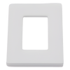 Placa de pared sin tornillos visibles de 1 espacio (1 gang), acabado satinado color Snow, para atenuadores y controles Lutron de apertura estilo designer