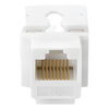 Módulo Jack Keystone Cat5e con Terminación 110 (Punchdown) para Faceplate - Color Blanco