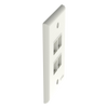Placa de Pared Vertical, Salida Para 4 Puertos Keystone, Color Blanco Mate