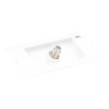 Toma de pared para cable coaxial con conector tipo F de 75 ohms, estilo Designer de la línea Claro, para señal de TV, color blanco brillante