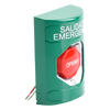 Botón de Salida de Emergencia , Texto en Español,  Acción Mantenida, Girar para Restablecer, LED de iluminación