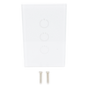 (ZWAVE) Interruptor On/Off panel táctil touch inalámbrico Zwave Plus 3 botones. Compatible con Hubitat HC8, Álula  M2M, otro