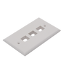 Placa de Pared de 3 Puertos, Keystone, Color Blanco