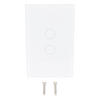 (ZWAVE) Interruptor On/Off panel táctil touch inalámbrico Zwave Plus 2 botones. No requiere cable neutro, Compatible con Hubitat HC8, Álula  M2M, otros