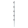 Poste con altura de 1m para cercos eléctricos/ Incluye base multiposicion fabricado 100% con acero galvanizado con 5 aisladores de paso