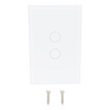 (ZWAVE) Interruptor On/Off panel táctil touch inalámbrico Zwave Plus 2 botones. Compatible con Hubitat HC8, Álula  M2M, otro