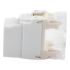 Conector Jack Estilo 110 (de Impacto), Tipo Keystone, Categoría 6, de 8 Posiciones y 8 Cables, Color Blanco