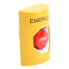 Botón de Emergencia en Español, Color Amarillo, Acción Mantenida, Girar para Restablecer y LED Multicolor