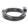 Cable de Extensión Cat6 RJ45 F/UTP / Macho a Hembra / 3 Metros (9.84 Pies) / Método de Conexión 568B / Velocidad de Transmisión 1000Mbps / Ancho de Banda del Canal 250MHz / Caja de Cobre / Negro