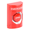Botón de Emergencia, Texto en Español, Color Rojo, Acción Mantenida, Girar para Restablecer y LED Multicolor