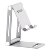 Soporte para Teléfono Celular de Aluminio | Angulo Ajustable | Amplia Compatibilidad con dispositivos de 4.7'' a 7.9'' | Antideslizante | Antiarañazos | Plegable | Color Gris.
