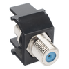 Módulo Acoplador Coaxial Tipo F, Keystone, de 75 Ohms, 3.0 GHz, Color Negro
