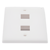 Placa de Pared de 2 Puertos, Keystone, Color Blanco