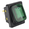 Interruptor tipo Switch con Led Color Verde / IP65 / Diseño Industrial / NO, COM, NC / Terminales tipo F1