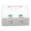 Caja de Pared con 2 Puertos Keystone, No Incluye Jacks