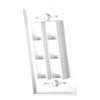 Placa de Pared de 6 Puertos, Keystone, Color Blanco