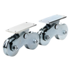 Rueda Doble de 12 cm / Capacidad Para Puertas de hasta 1200 kg / Canal Tipo 