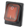Interruptor tipo Switch con Led Color Rojo / IP65 / Diseño Industrial / NO, COM, NC / Terminales tipo F1