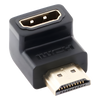 Adaptador HDMI de 90 Grados Macho a Hembra / Hacia Abajo / HDMI 2.0 4K@60Hz / Proporciona Flexibilidad Sin Doblar los Cables HDMI