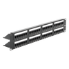 Panel de Parcheo de Impacto (110) UTP de 48 Puertos Cat5e 19 Pulgadas (48.26 cm), 2U con Barra para Organizar Cable