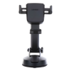 Soporte de Celular para Automóvil con Ventosa / Diseño de Sujecion en Triangulo / Ajustable 270° / Rotable / Estirable / Amplia Compatibilidad con dispositivos de 4'' a 7'' / Color Negro