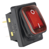 Interruptor tipo Switch con Led Color Rojo / IP65 / Diseño Industrial / NO, COM, NC / Terminales tipo F1