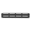 Panel de Parcheo de Impacto (110) UTP de 48 Puertos Cat5e 19 Pulgadas (48.26 cm), 2U con Barra para Organizar Cable