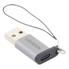 Adaptador USB 3.0 Macho a USB-C 3.1 Tipo C Hembra |Carga y Sincronización de Datos | Admite Corriente de 3A | Transferencia de hasta 5 Gbps | Amplia Compatibilidad | Chip VL160 | Caja de Aluminio | Color Gris