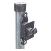 Poste con altura de 1m para cercos eléctricos/ Incluye base multiposicion fabricado 100% con acero galvanizado con 5 aisladores de paso