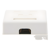 Caja de Pared con 2 Puertos, Incluye 2 Jacks UTP Cat5e Keystone