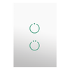 (ZWAVE) Interruptor On/Off panel táctil touch inalámbrico Zwave Plus 2 botones. No requiere cable neutro, Compatible con Hubitat HC8, Álula  M2M, otros