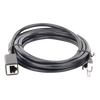 Cable de Extensión Cat6 RJ45 F/UTP / Macho a Hembra / 3 Metros (9.84 Pies) / Método de Conexión 568B / Velocidad de Transmisión 1000Mbps / Ancho de Banda del Canal 250MHz / Caja de Cobre / Negro