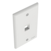 Placa de Pared Vertical, Salida Para 1 Puerto Keystone, Color Blanco