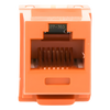 Conector Jack Estilo 110 (de Impacto), Tipo Keystone, Categoría 6, de 8 Posiciones y 8 Cables, Color Naranja