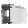 Conector Jack Estilo 110 (de Impacto), Tipo Keystone, Categoría 6A, de 8 Posiciones y 8 Cables, Color Blanco