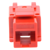 Módulo Jack Keystone Cat5e con Terminación 110 (Punchdown) para Faceplate - Color Rojo