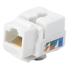 Módulo Jack Keystone Cat5e con Terminación 110 (Punchdown) para Faceplate - Color Blanco