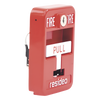 Estación manual de jalón contra incendio de acción simple, reset con llave, cumple ADA, carcasa de aluminio fundido