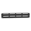 Panel de Parcheo de Impacto (110) UTP de 48 Puertos Cat6, 19 Pulgadas (48.26 cm), 2U, con Barra para Organizar Cable