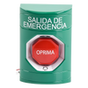 Botón de Salida de Emergencia , Texto en Español,  Acción Mantenida, Girar para Restablecer, LED de iluminación