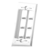 Placa de Pared de 6 Puertos, Keystone, Color Blanco