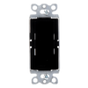 Apagador de paleta Claro unipolar de encendido y apagado, 15 A, 120/277 V, para todo tipo de cargas de iluminación y motores, color negro brillante