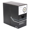 Bobina de Cable 305 Metros (1000 Pies) Cat6, 24 AWG, Climas Extremos, Color Negro, Sin Blindar, para Intemperie